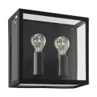 Eglo Applique Murale Alamonte 1 Acier Noir | IP44 - Convient pour 2x E27